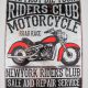 Blechschild "Riders Club" 30x40cm 2