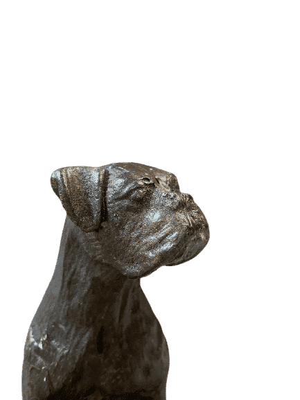 Bulldogge Gusseisen, schwarz, Höhe 14 cm, Deko Geschenk