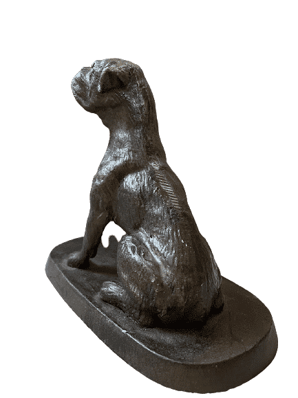 Bulldogge Gusseisen, schwarz, Höhe 14 cm, Deko Geschenk