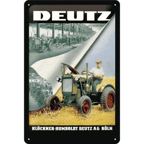 Blechschild Deutz Klöckner 20x30cm