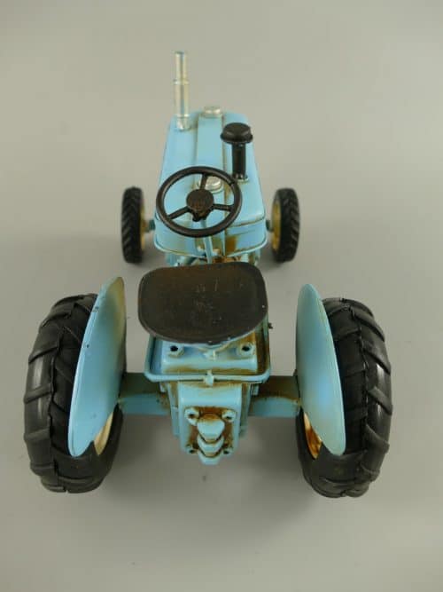 tolles Blechmodell Trecker Traktor Schlepper blau 2