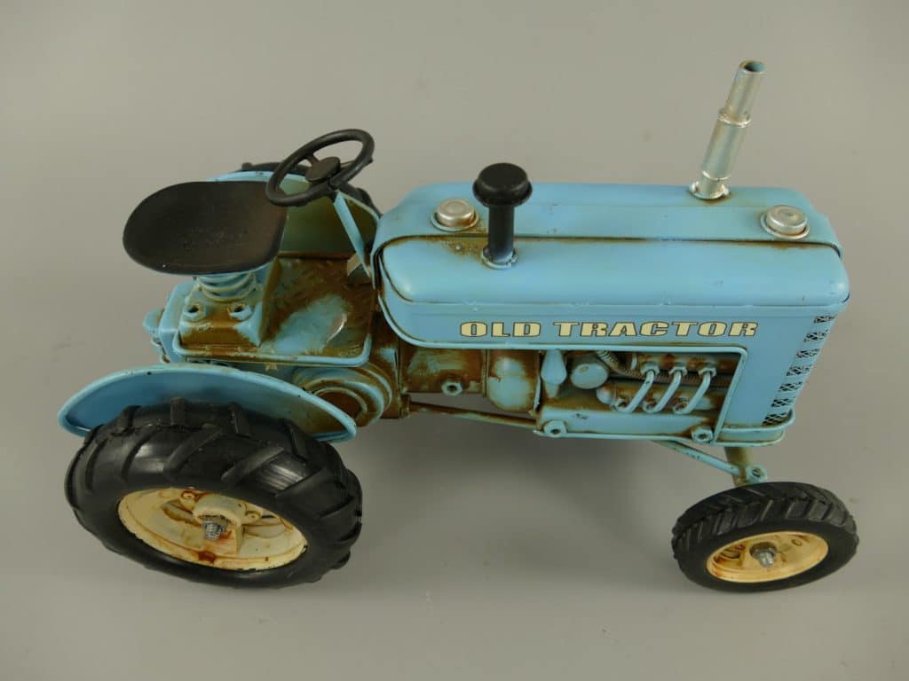 tolles Blechmodell Trecker Traktor Schlepper blau 1