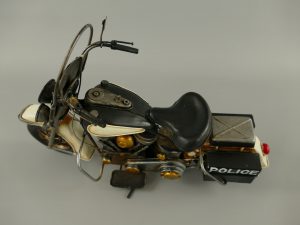 Retro Police Motorrad, Vintage Style 37x22cm 2