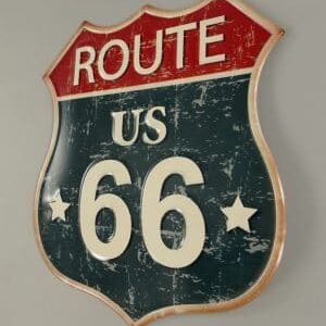 Wandschild Route 66 Retro, Wappen groß