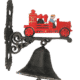 tolle Wand/Türglocke mit handbemalten Feuerwehrauto H.25cm