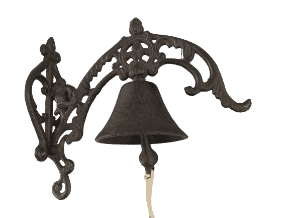 Wandglocke-Türglocke dunkelmit verzierten Ornamenten H.ca.27cm