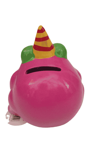 Frogmania Spardose Geburtstag Freddy,H/L/B ca.11x8x8cm, Pomme Pidou