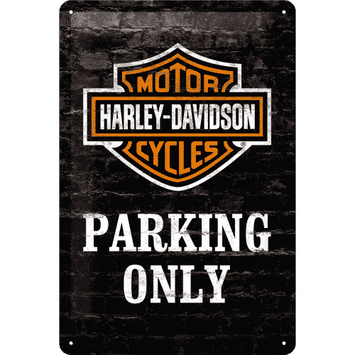 Harley-Davidson parken, tolles lizenziertes Blechschild der Kultmarke 20x30cm