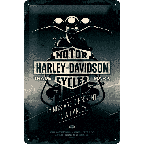 Harley-Davidson, sehr stabiles lizenziertes Blechschild 20 x 30cm