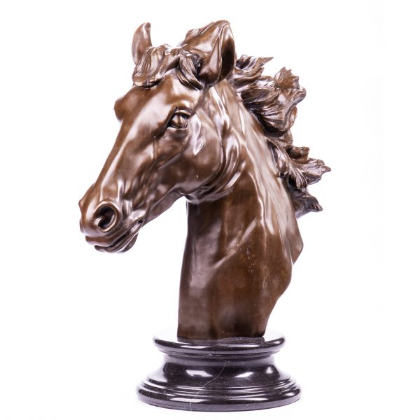 Faszinierend, Bronze Büste Pferdekopf H.ca. 60 cm