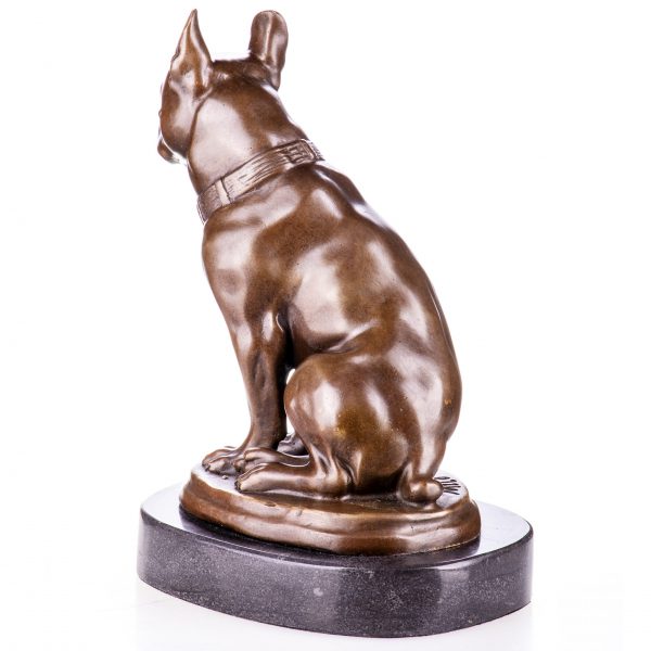 sehr schöne Bronze einer französischen Bulldogge H. ca. 24 cm Milo