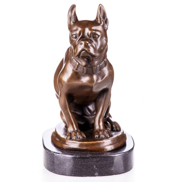 sehr schöne Bronze einer französischen Bulldogge H. ca. 24 cm Milo
