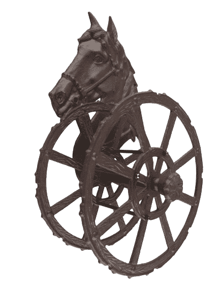 Schlauchhalter rustikal aus Gusseisen, Pferd H.ca. 50cm