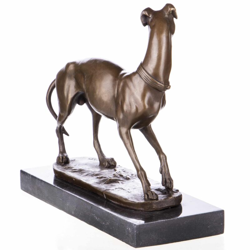 Bronze Tierskulptur Jagd- Windhund
