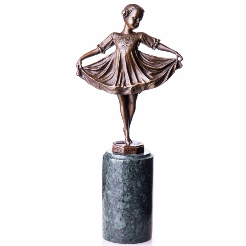 Bronze Skulptur Mädchen Ballerina Art-Deko