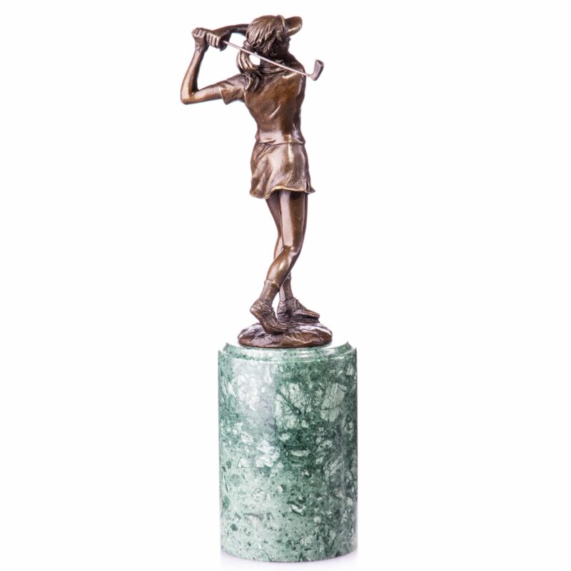 Bronze Skulptur Golfspielerin nach Milo