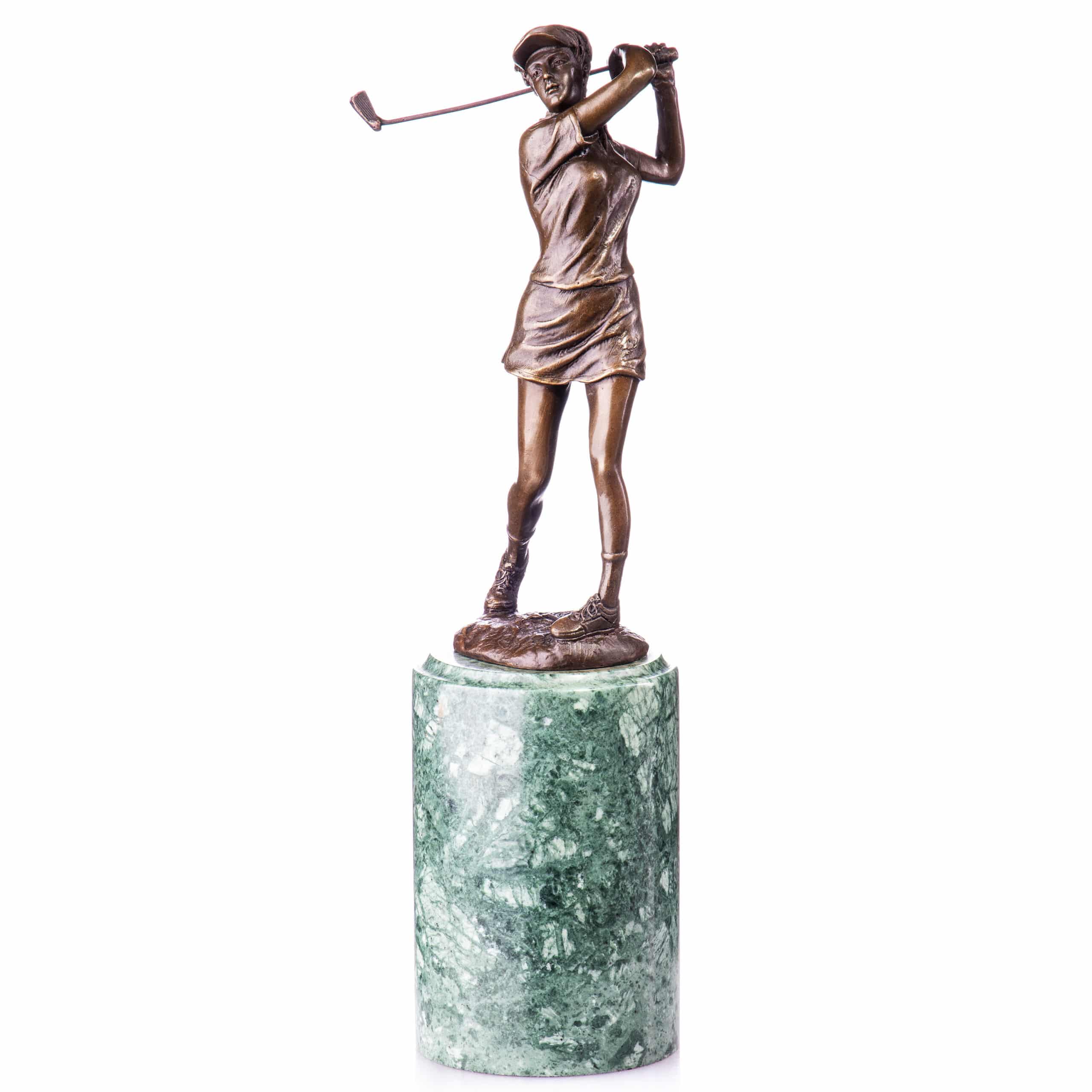 Bronze Skulptur Golfspielerin nach Milo