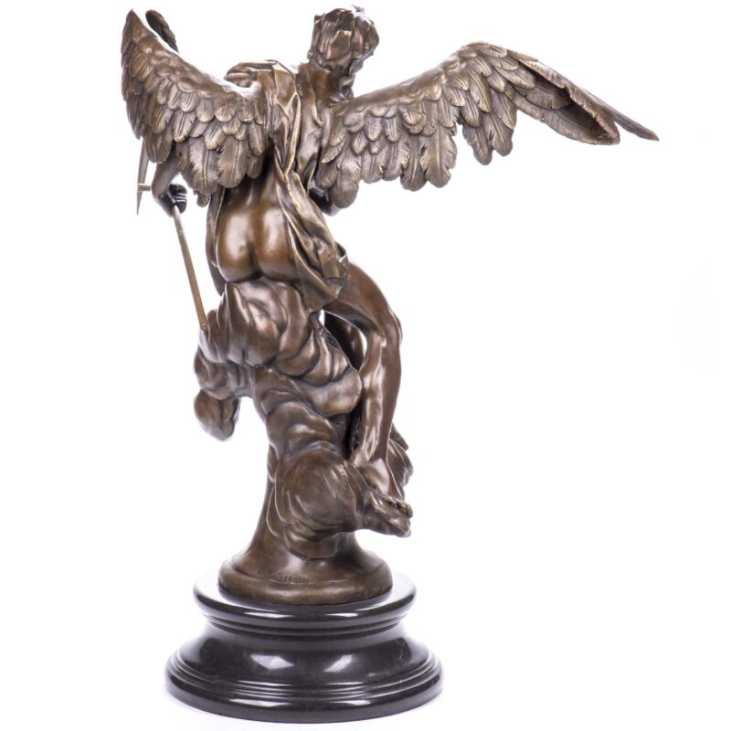 Chronos Gott der Zeit Bronze Skulptur Gott der Zeit mit Sanduhr und Sense