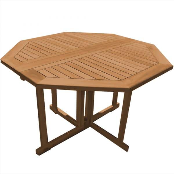 1 x Massivholzmöbel Set 4 Stühle Ancona + Klapptisch Savona aus Teak