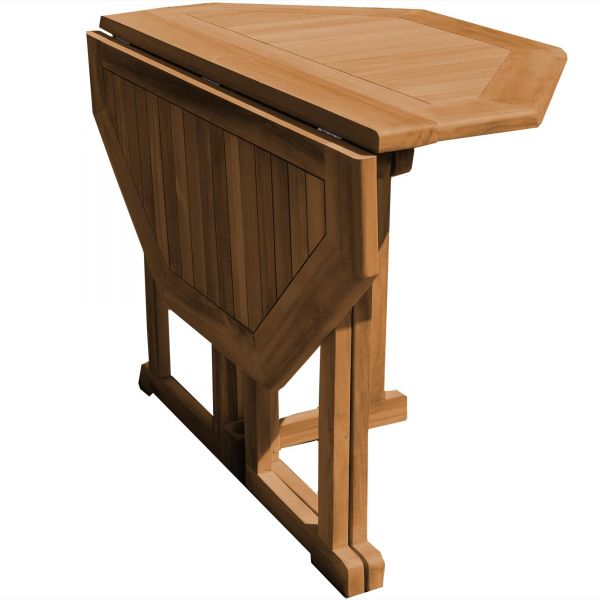 1 x Massivholzmöbel Set 4 Stühle Ancona + Klapptisch Savona aus Teak