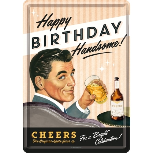 lizenzierte Blechpostkarte Happy Birthday Harrold's 14 x 10 cm