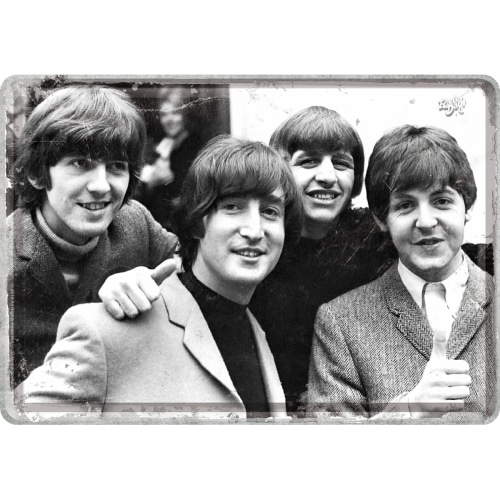 Blechpostkarte "Fab4 - Photo" Beatles 14 x 10 cm