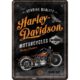 lizenzierte Blechpostkarte Harley-Davidson - Motorcyles 14 x 10 cm