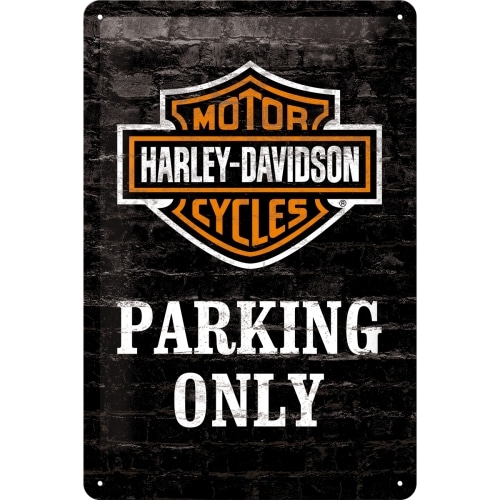 Blechschild Harley-Davidson Werbeschild 15 x 20 cm  Parking Only 