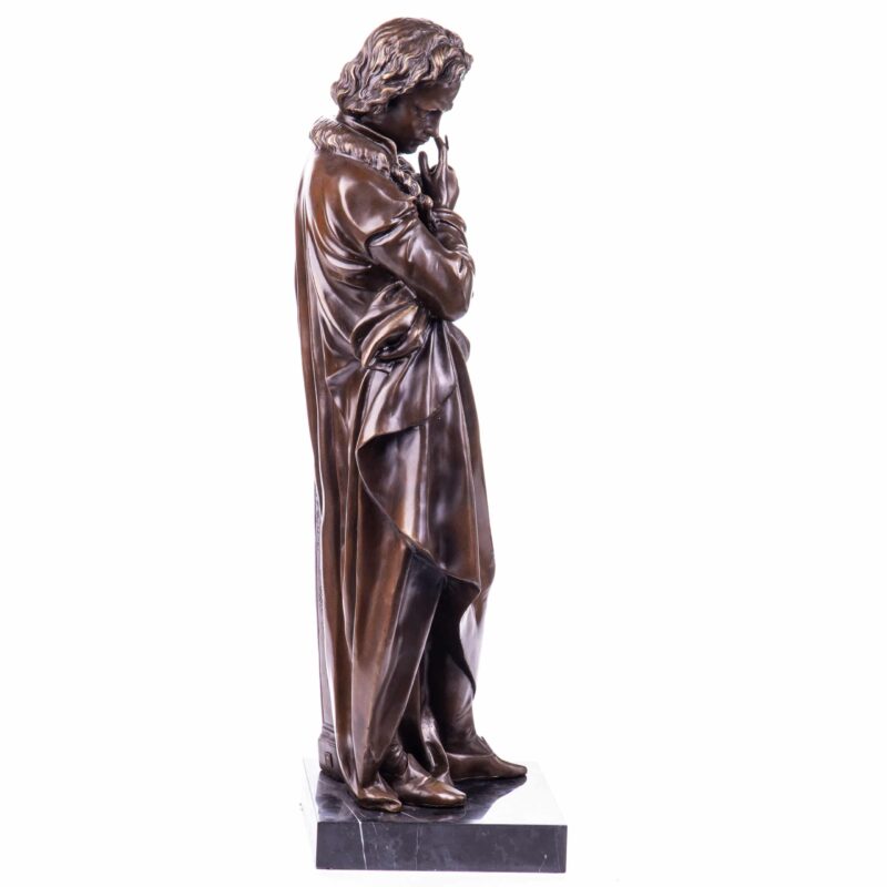 Bronzefigur Komponist Beethoven, signiert Teupheme, H. ca. 71 cm