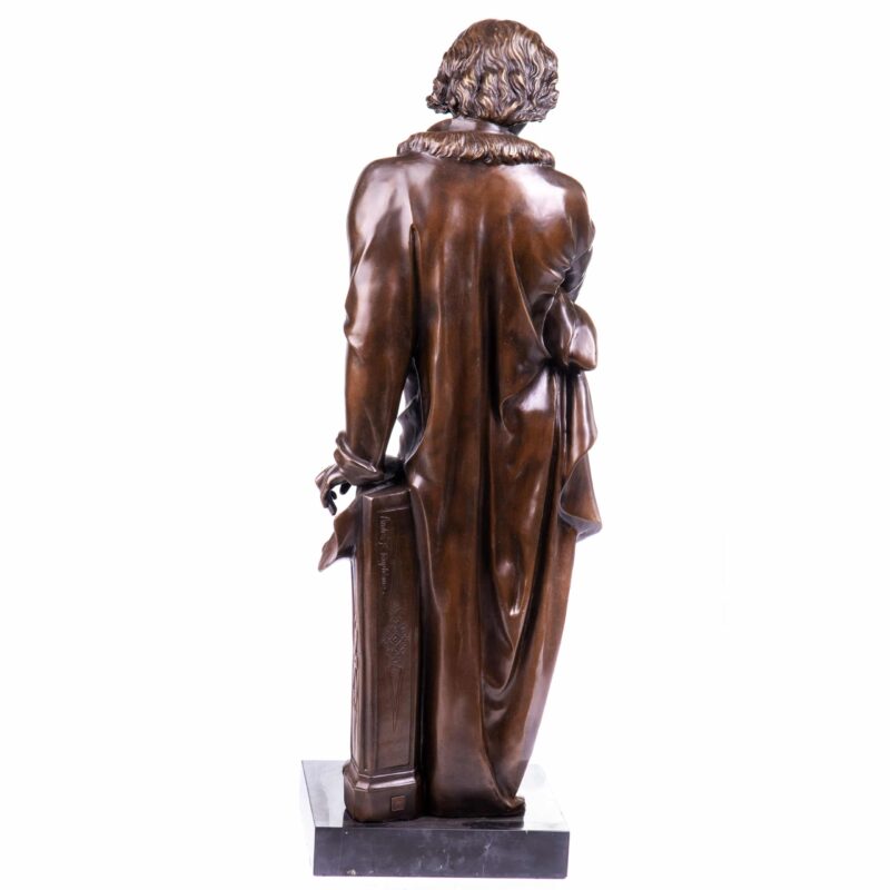 Bronzefigur Komponist Beethoven, signiert Teupheme, H. ca. 71 cm
