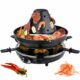 Tatarenhut Grill Raclette Käse überbacken 6 Pers. inkl. Pfännchen 1500W