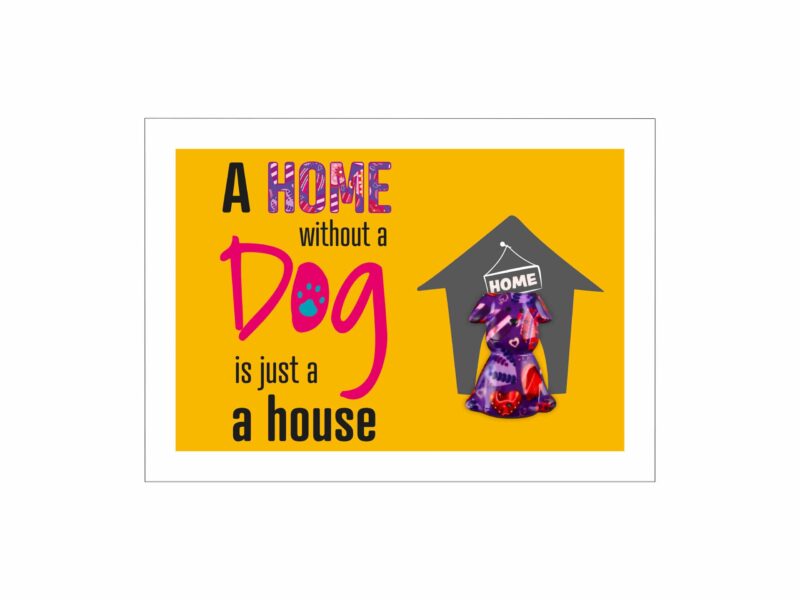 Happy Quote Metallschild Happy Quote Metallschild "A Home without a Dog" 21 x 15 cm, Keramik Hund