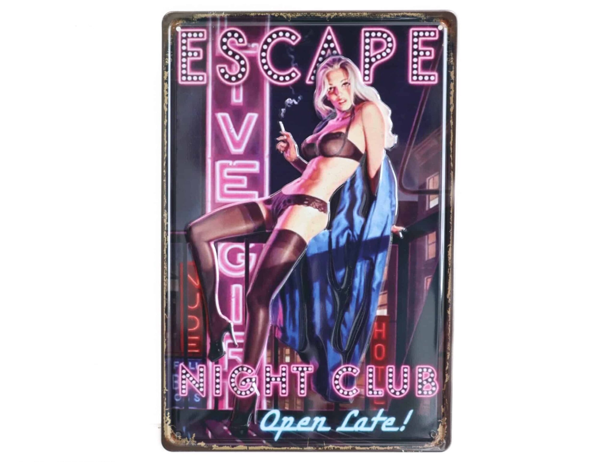 tolles Blechschild, Wandschild, Night Club Retro 30 x 20 cm 2 tolles Blechschild, Wandschild, Night Club Retro 30 x 20 cm