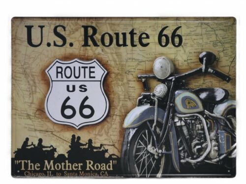 tolles großes Blechschild, US Route 66 Retro 30 x 40 cm