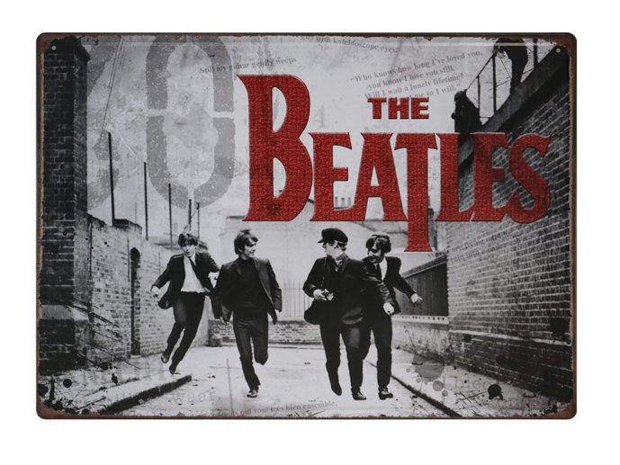 schönes großes Blechschild, The Beatles Retro 30 x 40 cm