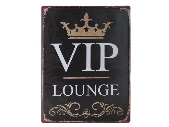 tolles großes Blechschild, VIP Lounge Menü Retro 40 x 30 cm