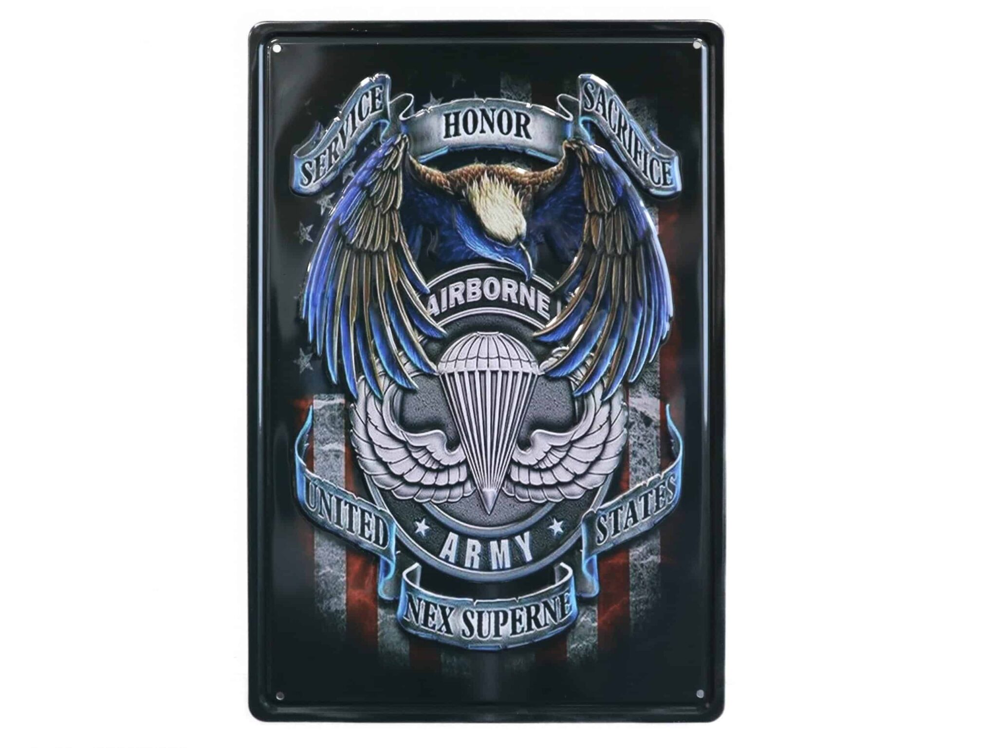 Blechschild Wandschild Honor Airborne 30 x 20 cm Retro, Vintage 1 Blechschild Wandschild Honor Airborne 30 x 20 cm Retro, Vintage