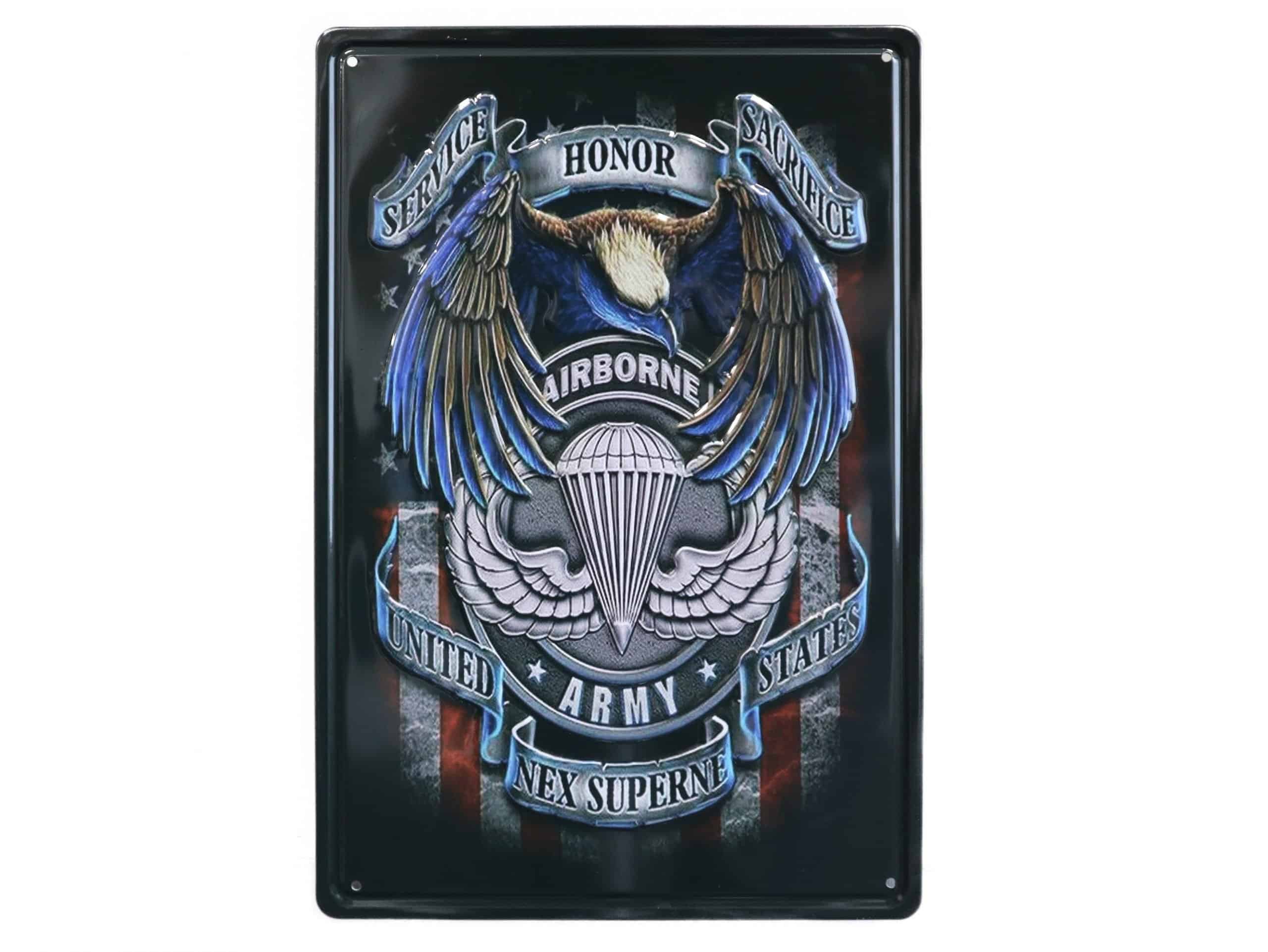 Blechschild Wandschild Honor Airborne 30 x 20 cm Retro, Vintage
