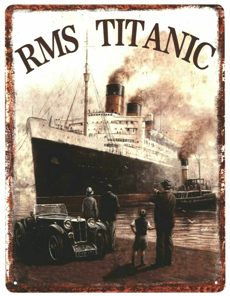 tolles Blechschild, Wandschild RMS Titanic 25 x 33 cm, Retro, Nostalgie