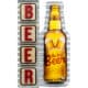 tolles Geprägtes Blechschild Beer H. ca. 50 cm