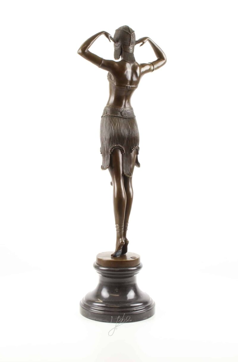 Bronze Skulptur Art Deco Scarab Tänzerin weiblicher Akt Chiparus H 75 cm