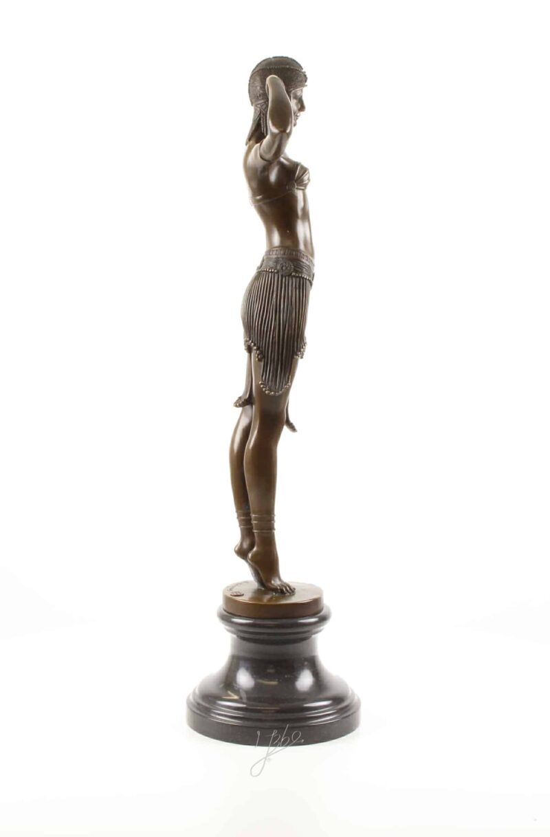 Bronze Skulptur Art Deco Scarab Tänzerin weiblicher Akt Chiparus H 75 cm