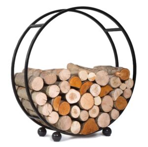 Handgefertigtes Kaminholzregal DAISY Ø 80 cm