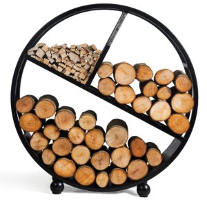 Handgefertigtes Kaminholzregal DIEGO Ø 80 cm
