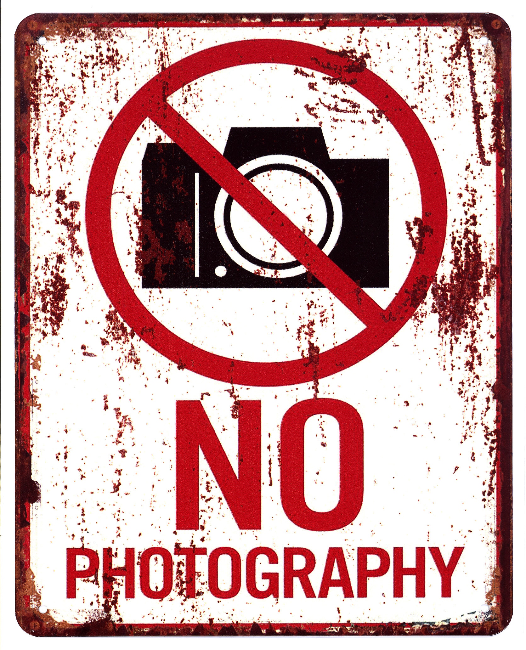 Blechschild "No Photography" Fotografie Foto Kamera Bild Aufnahme 25x20cm Neu