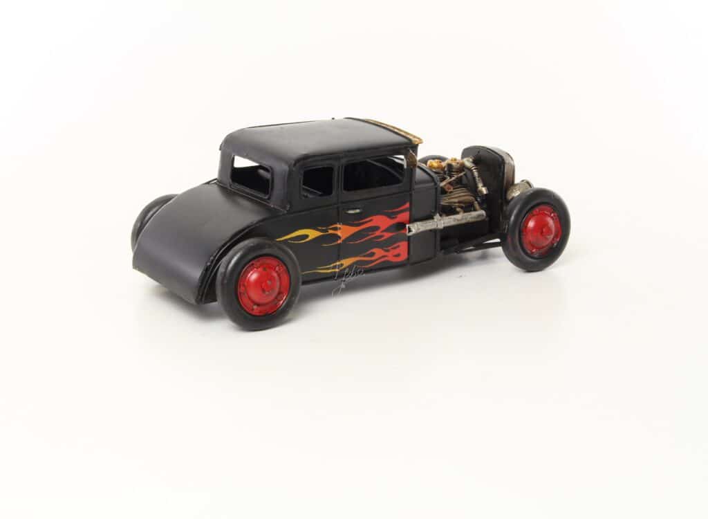 Blechmodell HOT Rod Oldtimer USA Custom Car Blechauto 32 x 16 x 12 cm