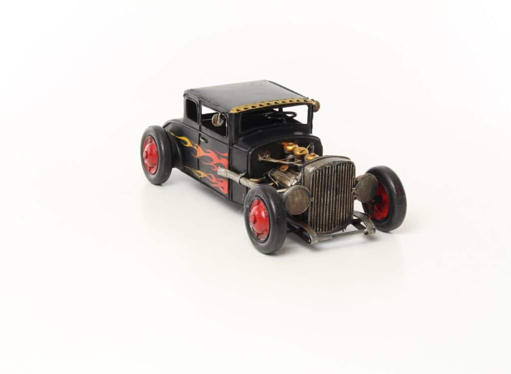 Blechmodell HOT Rod Oldtimer USA Custom Car Blechauto 32 x 16 x 12 cm