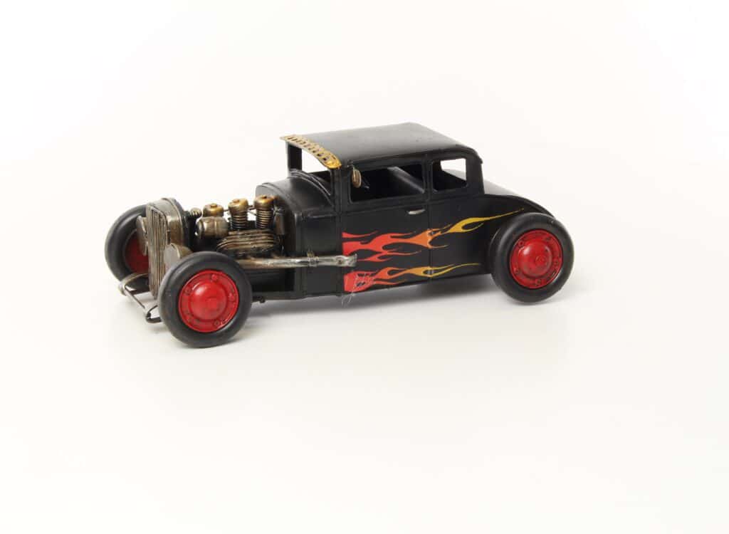 Blechmodell HOT Rod Oldtimer USA Custom Car Blechauto 32 x 16 x 12 cm