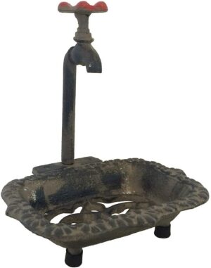 Seifenschale Gusseisen Badewannen-Armatur nostalgische Optik ca. 15 x 11,5 x 17 cm