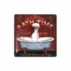 Blechschild Bath Time Hund Boxer in Badewanne30 x 30 cm Metallschild Wandschild